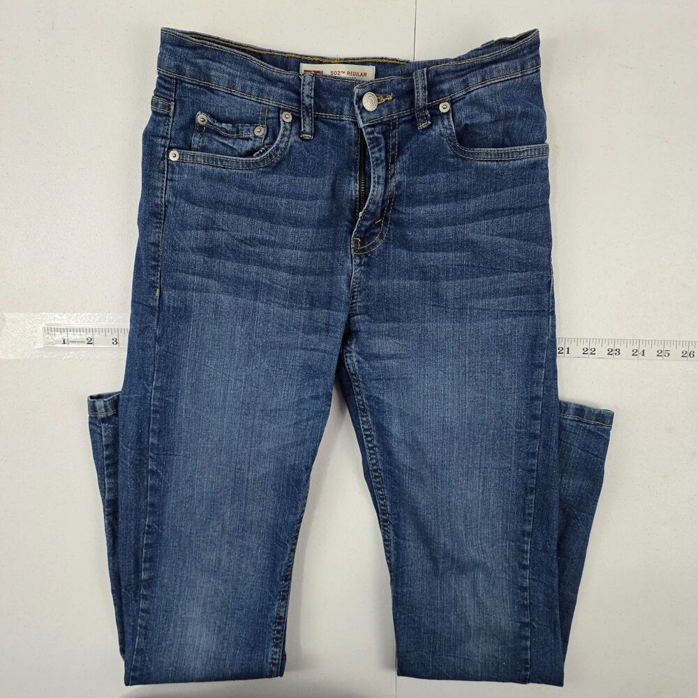 Levi's 502 taper jeans boys 16 reg 28x28 blue denim 5042